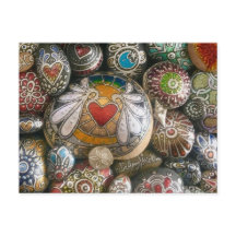 Angel Heart Rock & Silver Shell Post Card