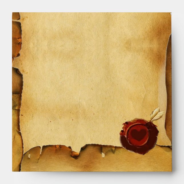 ANGEL HEART WAX SEAL PARCHMENT ENVELOPES (Front)