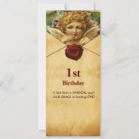 ANGEL HEART WAX SEAL PARCHMENT First Birthday