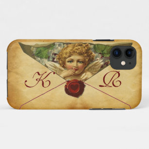 ANGEL HEART WAX SEAL PARCHMENT Monogram iPhone 11 Case