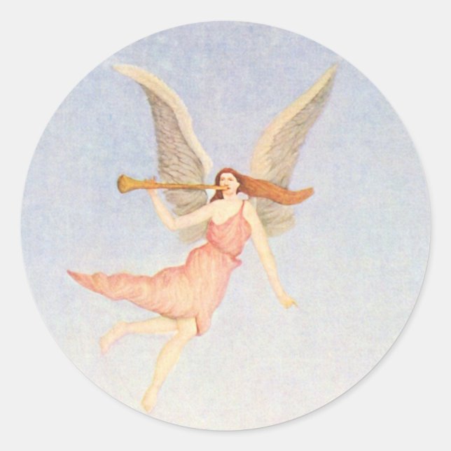 Angel, Henri Rousseau Fine Art Classic Round Sticker (Front)