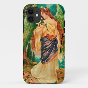 Angel holding a floral branch Case-Mate iPhone case