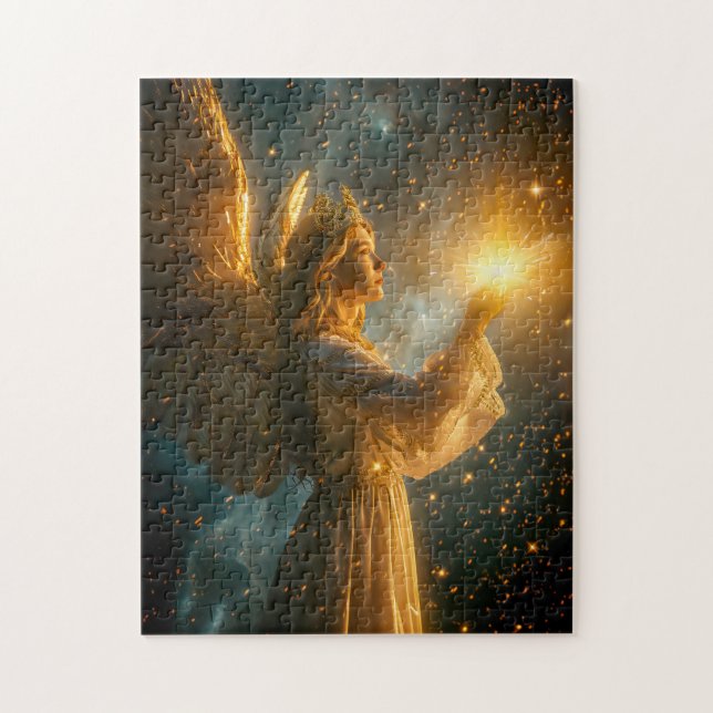Angel Holding a Radiant Star Jigsaw Puzzle (Vertical)