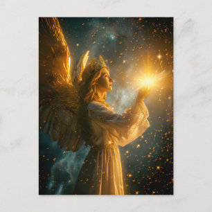 Angel Holding a Radiant Star Postcard