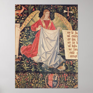 Angel holding the shroud poster