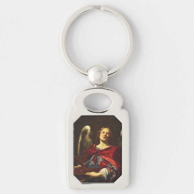 Angel Holding the Vessel and Towel  Key Ring (Front)