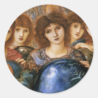Angel Holding the World "Days of Creation" Classic Round Sticker