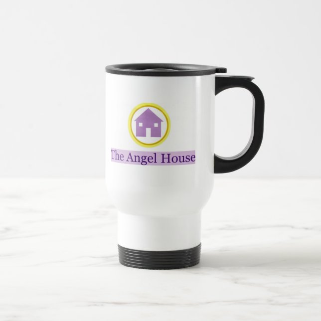 angel house logo travel mug (Right)