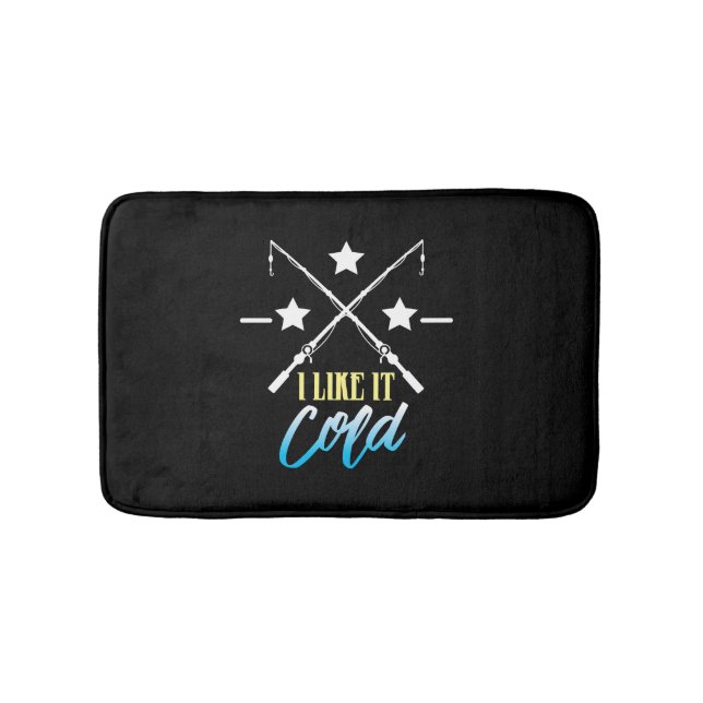 Angel Ice Fishing Fishes Bath Mat (Front)