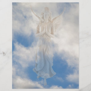 Angel in blue heaven cloudy sky by healing love