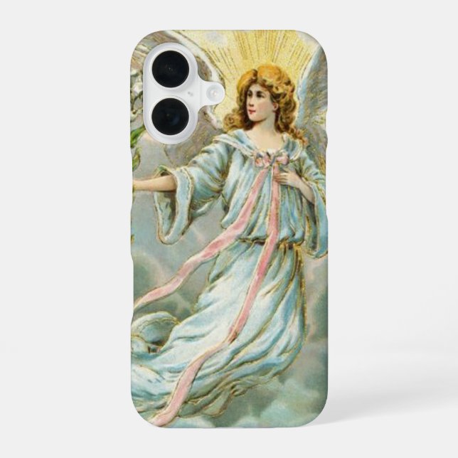 Angel In Blue iPhone 16 Case (Back)