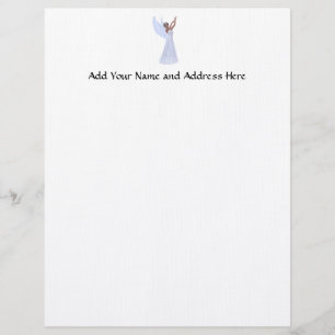 Angel in Blue Personalised Letterhead