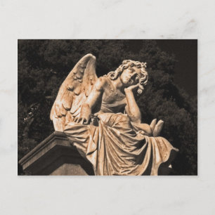 angel in contemplation postcard
