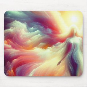 Angel In Disguise in the Clouds on a Desktop Mouse Pad