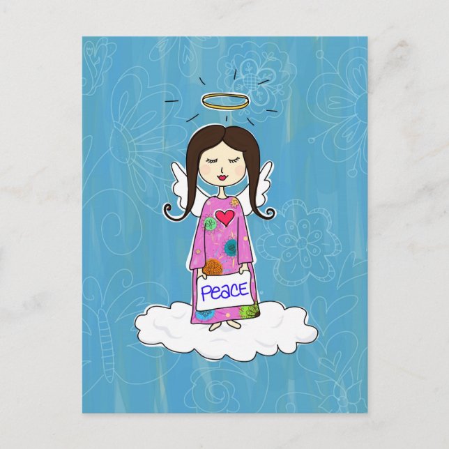 Angel in Doodle Heaven Postcard (Front)