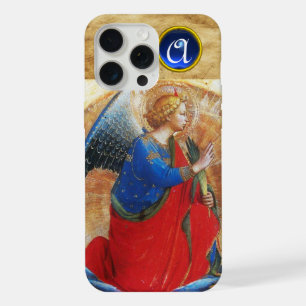 ANGEL IN GOLD RED AND BLUE GEMSTONE MONOGRAM iPhone 15 PRO MAX CASE