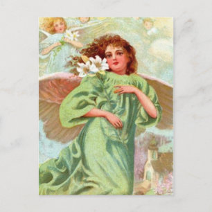 Angel In Green Cloak Postcard
