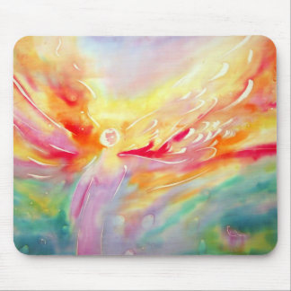 Angel in Heaven Aura Silk Art Painting Mouse Pad