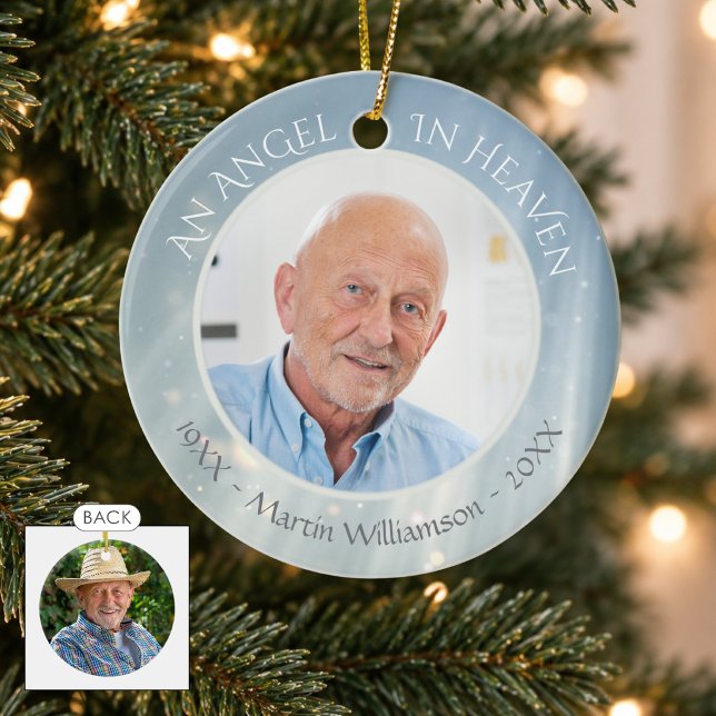 Angel in Heaven | In Memory Photo Keepsake Ceramic Tree Decoration (Creator Uploaded)