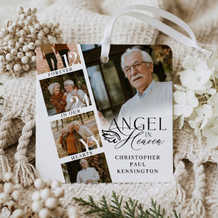 Angel in Heaven Loving Memorial Photo Keepsake Metal Tree Decoration