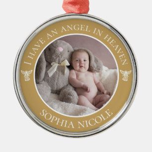 Angel in Heaven Memorial Photo Metal Tree Decoration