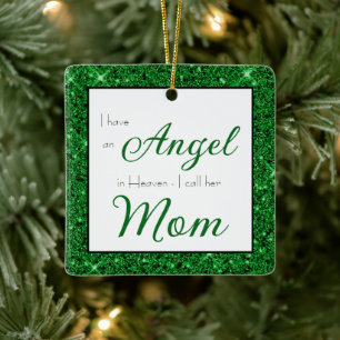 Angel in Heaven Mum Memorial Photo Ceramic Ornament