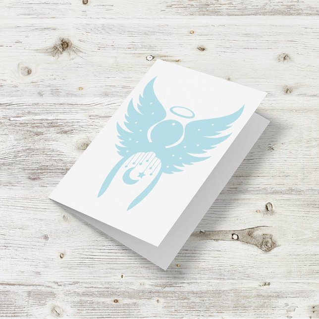 Angel In Light Blue Greeting Cards (Creator Uploaded)