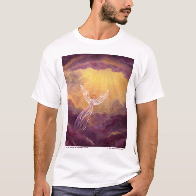 Angel in Mauve Clouds T-Shirt (Front)