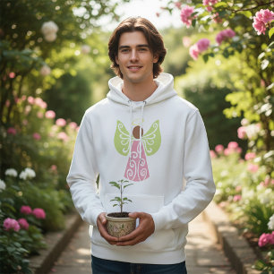 Angel In Pink Mens Hoodie