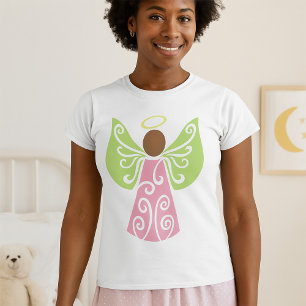 Angel In Pink Womens  T-Shirt