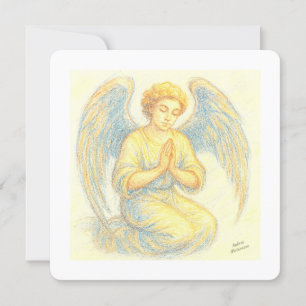 Angel in prayer Flat Holiday Card
