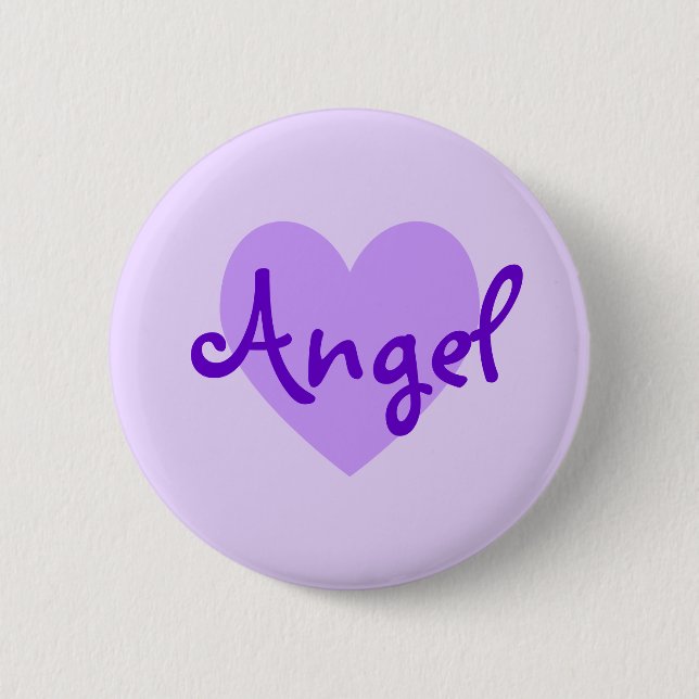 Angel in Purple 6 Cm Round Badge (Front)
