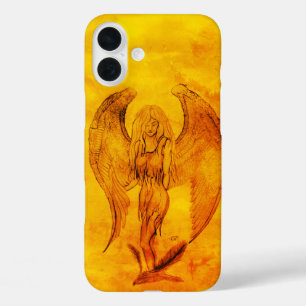 Angel in Tattoo Style iPhone 16 Plus Case