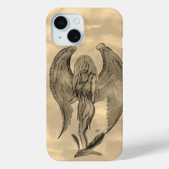 Angel in Tattoo Style Case-Mate iPhone Case (Back)