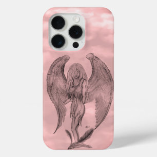 Angel in Tattoo Style iPhone 15 Pro Case