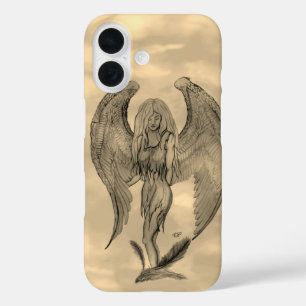 Angel in Tattoo Style iPhone 16 Case