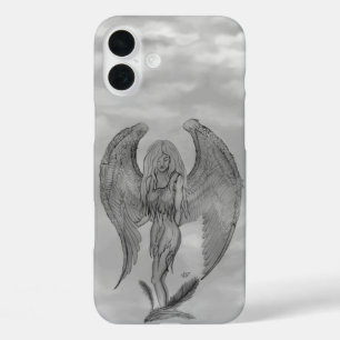 Angel in Tattoo Style iPhone 16 Plus Case