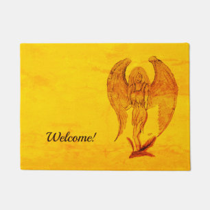 Angel in Tattoo Style Doormat