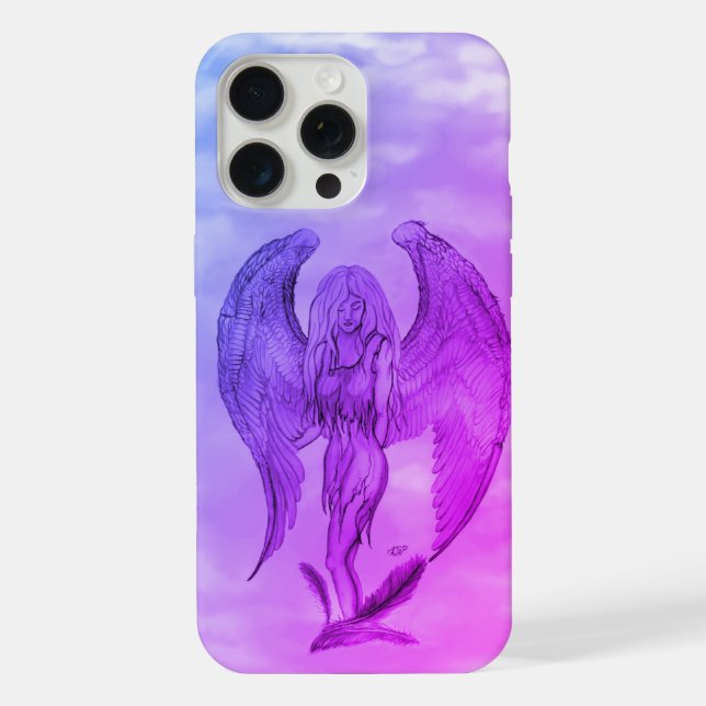 Angel in Tattoo Style iPhone Case (Back)
