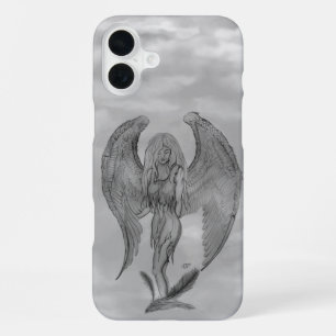 Angel in Tattoo Style iPhone 16 Plus Case