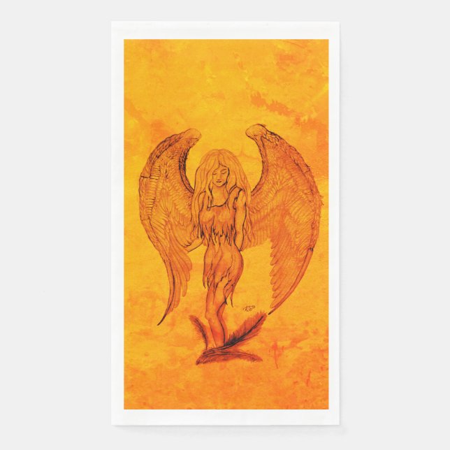Angel in Tattoo Style Napkin (Front)