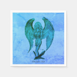 Angel in Tattoo Style Napkin