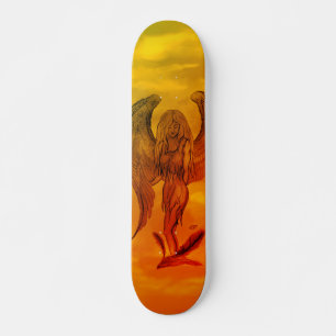 Angel in Tattoo Style Skateboard