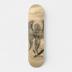 Angel in Tattoo Style Skateboard