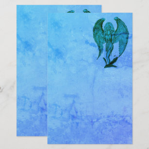 Angel in Tattoo Style Stationery