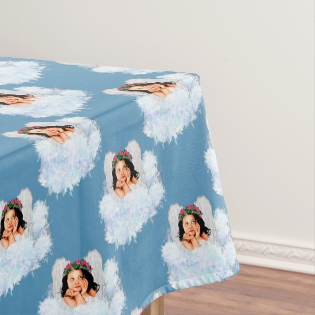 ANGEL IN THE CLOUDS 3-52x70 COTTON TABLECLOTH (In Situ)