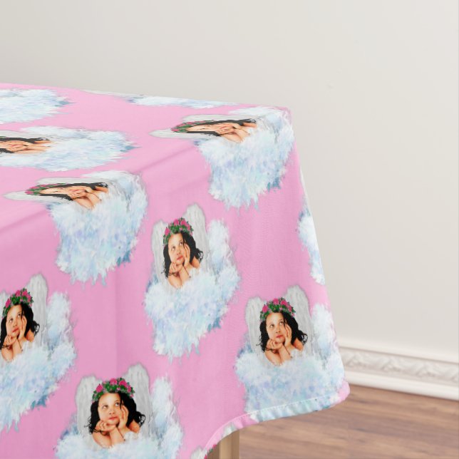 ANGEL IN THE CLOUDS 6-52x70 COTTON TABLECLOTH (In Situ)