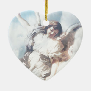 Angel in the Clouds Ceramic Tree Decoration