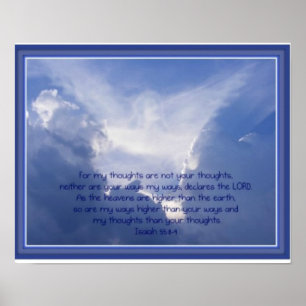 Angel in the Clouds, Encouragement, Scripture Poster