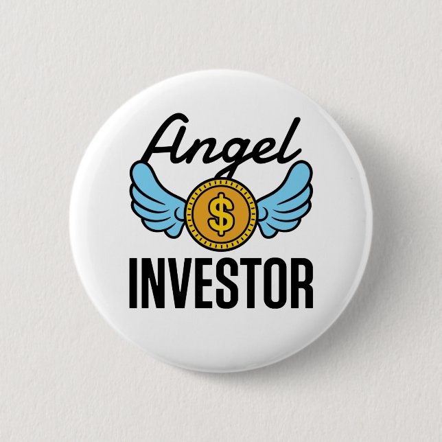 Angel Investor Investing Start-Up Business 6 Cm Round Badge (Front)